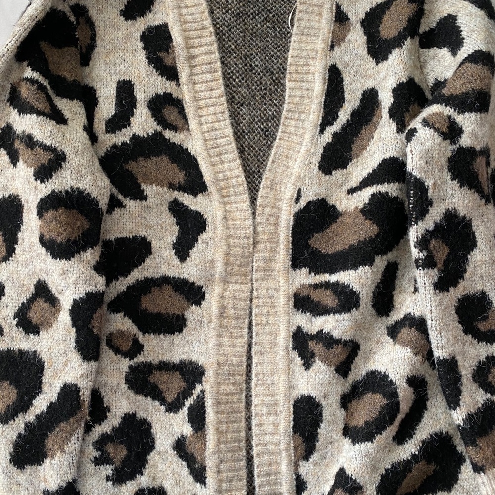 Cheetah print cardigan